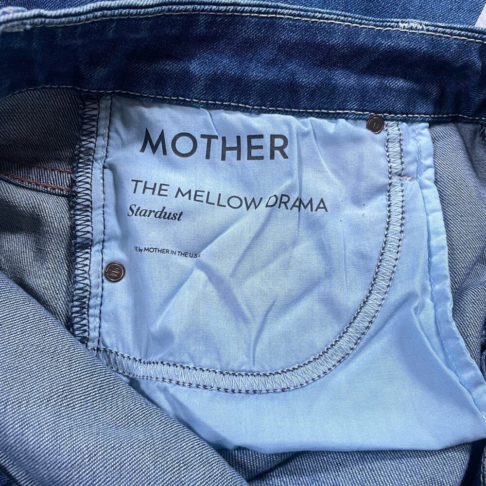 MOTHER Blue Flared Wide-Leg Jeans - Picture 9 of 16